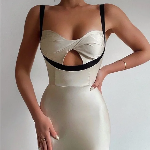 knee length dresses for ladies KELSI DRESS BLACK – Starla Boutique main image 1
